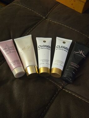 Assorted Scented Body Lotions - White, Pink, Black, Gold Accents
